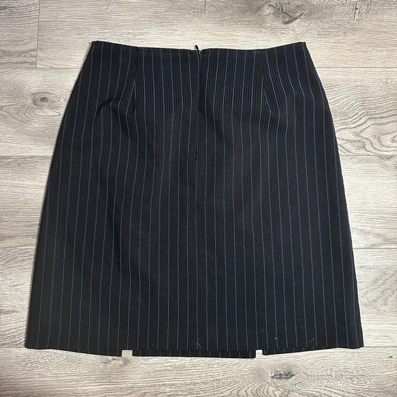 vintage y2k blue & black pinstripe midi skirt size 8P - Picture 2 of 6